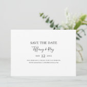Save The Date Simple élégante horizontale Enregistrer la date (Debout devant)