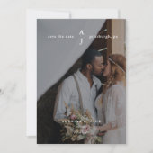 Save The Date Simple Emerald Green Photo Mariage (Devant)