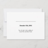 Save The Date Simple Enregistrer la Date (Dos)