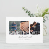 Save The Date Simple Enregistrer la date 3 Mariage photo Fiançai (Debout devant)