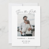 Save The Date Simple Enregistrer la date Photo Wedding Inviter l (Devant)