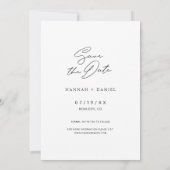 Save The Date Simple Enregistrer la date Photo Wedding Inviter l (Dos)