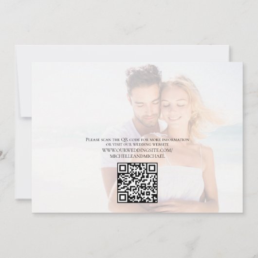 Save The Date Simple Enregistrer la photo Mariage date personnal (Dos)