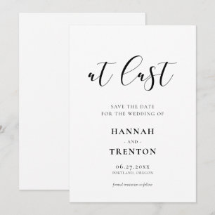 Save The Date Simple et élégant design Enfin