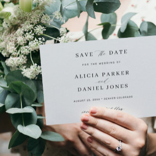 Save The Date Simple et élégant minimaliste mariage moderne