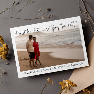Save The Date Simple et Moderne Photo de Tenir la Date