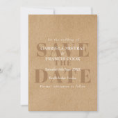 Save The Date Simple et rustique (Devant)