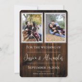 Save The Date Simple Faire Enregistrer Photo Date Mariage (Dos)