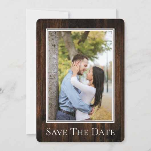 Save The Date Simple Faire Épreuve de Date de Mariage Rustique (Devant)