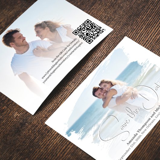 Save The Date Simple faire part de mariage avec photo Script