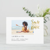 Save The Date Simple Faire part de plage (Debout devant)