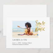 Save The Date Simple Faire part de plage (Devant / Derrière)