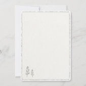Save the Date Simple Faux Deckled Edge Wedding Kaart (Achterkant)