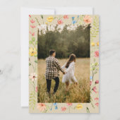 Save The Date Simple Fleur sauvage moderne photo neutre (Dos)