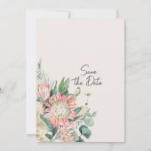 Save The Date Simple Floral Eucalyptus Herbe de Pampas Protéa (Devant)