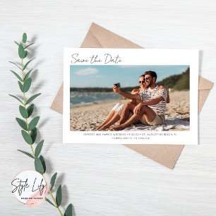 Save The Date Simple Florida Beach Wedding Photo Enregistrer la 