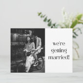 Save The Date Simple Fun Casual Minimal Modern Photo Wedding  (Debout devant)