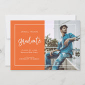 Save The Date Simple Handwritten Script Graduation Announcement (Devant)