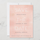 Save The Date Simple, instruction | Couleur d'aquarelle blanche  (Devant)