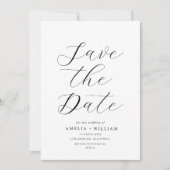 Save The Date simple lettrage mariage Enregistrer la date (Devant)