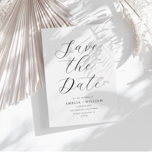 Save The Date simple lettrage mariage Enregistrer la date