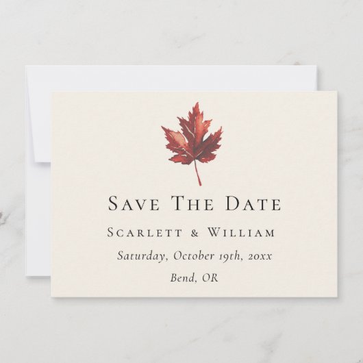 Save The Date Simple Mariage à feutre de chute minimale (Devant)