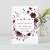 Save The Date Simple Mariage Bohème Bourguignon (Debout devant)