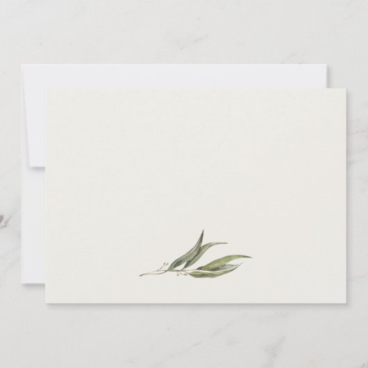Save The Date Simple mariage botanique d'eucalyptus à l'aquarell (Dos)