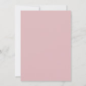 Save The Date Simple Mariage Élégant Monogramme Rose Clair (Dos)