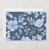 Save The Date Simple Mariage Fleur Sauvage Bleue (Dos)
