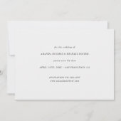 Save The Date Simple Mariage Moderne Multi Photo Collage Élégant (Dos)