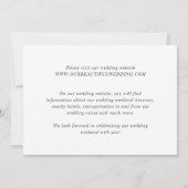Save The Date Simple Mariage Moderne Noir et Blanc (Dos)