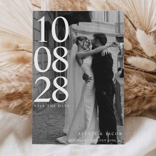 Save The Date Simple Mariage Moderne Photo