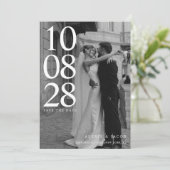Save The Date Simple Mariage Moderne Photo (Debout devant)