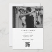 Save The Date Simple Mariage Moderne Photo (Dos)