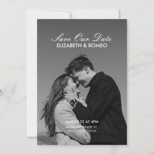Save The Date Simple mariage photo  (Devant)