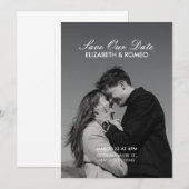 Save The Date Simple mariage photo  (Devant / Derrière)