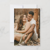 Save The Date Simple Mariage Photo Automne Chaud (Dos)