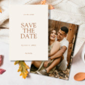 Save The Date Simple Mariage Photo Automne Chaud