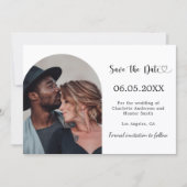 Save The Date Simple mariage photo moderne (Devant)