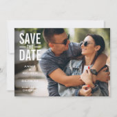 Save The Date Simple Mariage Photo Moderne (Devant)