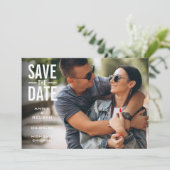 Save The Date Simple Mariage Photo Moderne (Debout devant)