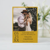 Save The Date Simple Marigold Modern Minimal Mariage photo (Debout devant)