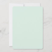 Save The Date Simple mignonne Mint vert Coeur Calender Mariage (Dos)