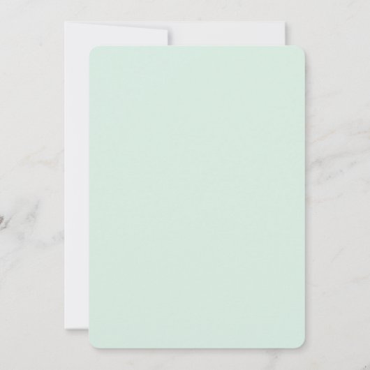 Save The Date Simple mignonne Mint vert Coeur Calender Mariage (Dos)