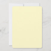 Save The Date Simple mignonne Pastel Jaune Coeur Calender Mariag (Dos)