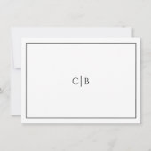 Save The Date Simple Minimaliste Mariage Appartement Enregistrer (Dos)