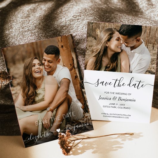 Save The Date Simple minimaliste Mariage photo moderne