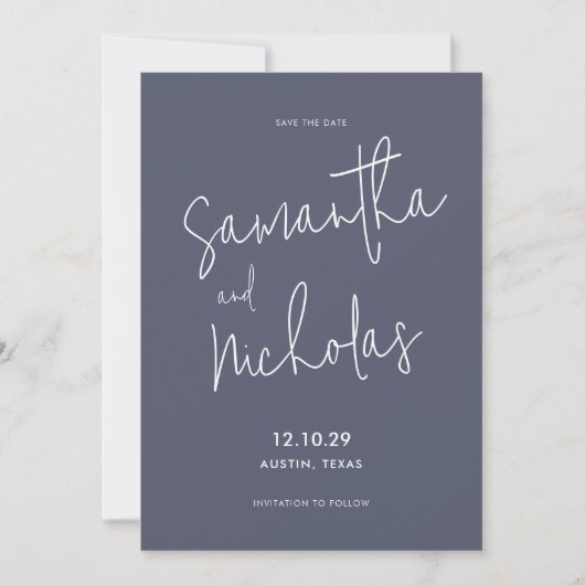 Save The Date Simple minimaliste moderne (Devant)