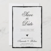 Save The Date Simple minimaliste noir et blanc (Devant)